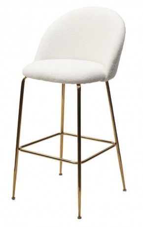 Барный стул GLADE NINI-01 Белый, teddy / золотой каркас М-City в Асбесте - asbest.mebel-74.com | фото