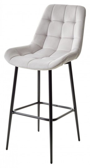 Барный стул ХОФМАН, цвет H-09 Светло-серый, велюр / черный каркас М-City в Асбесте - asbest.mebel-74.com | фото