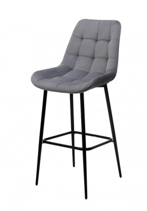Барный стул ХОФМАН, цвет H-14 Серый, велюр / черный каркас М-City в Асбесте - asbest.mebel-74.com | фото