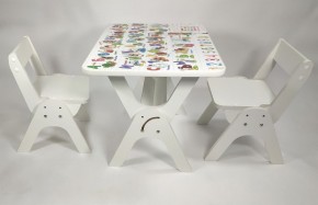Детский растущий стол-парта и два стула Я САМ "Умка-Дуо" (Алфавит) в Асбесте - asbest.mebel-74.com | фото