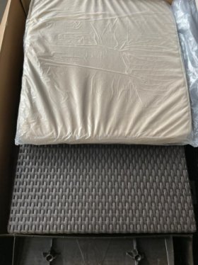 Диван пластиковый Корфу Макс (Corfu love seat max) коричневый в Асбесте - asbest.mebel-74.com | фото