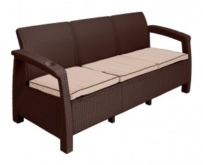 Диван Yalta Premium Sofa 3 Set (Ялта) шоколадный (+подушки под спину) в Асбесте - asbest.mebel-74.com | фото