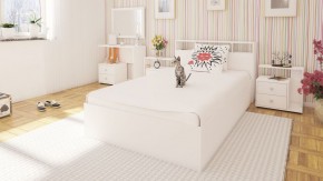 Камелия Кровать 1200, цвет белый, ШхГхВ 123,5х217х78,2 см., сп.м. 1200х2000 мм., без матраса, основание есть в Асбесте - asbest.mebel-74.com | фото