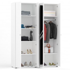 Камелия Шкаф 4-х створчатый, цвет белый, ШхГхВ 160х48х220 см., универсальная сборка, можно использовать как два отдельных шкафа в Асбесте - asbest.mebel-74.com | фото