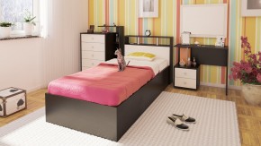 Камелия спальня № 7 Кровать 900 + Стол косметический + Зеркало + Комод, цвет венге/дуб лоредо, сп.м. 900х2000 мм., б/м, основание есть в Асбесте - asbest.mebel-74.com | фото