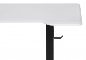 Компьютерный стол Маркос с механизмом подъема 140х80х75 белая шагрень / черный в Асбесте - asbest.mebel-74.com | фото