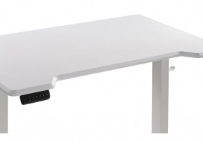 Компьютерный стол Маркос с механизмом подъема 140х80х75 белый / шагрень белая в Асбесте - asbest.mebel-74.com | фото