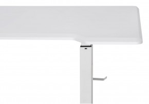 Компьютерный стол Маркос с механизмом подъема 140х80х75 белый / шагрень белая в Асбесте - asbest.mebel-74.com | фото