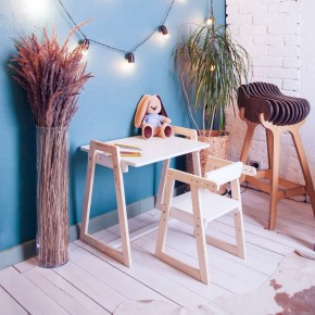 Комплект детской мебели стол и  два стула Я САМ "Лофт-Дуо" (Белый) в Асбесте - asbest.mebel-74.com | фото