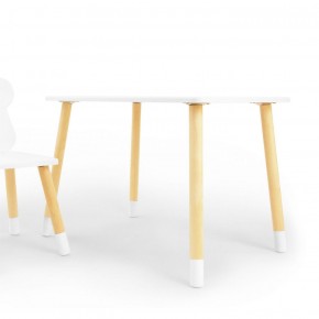 Комплект детской мебели стол и стул Корона (Белый/Белый/Береза) в Асбесте - asbest.mebel-74.com | фото