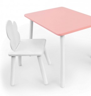 Комплект детской мебели стол и стул Облачко (Розывый/Белый/Белый) в Асбесте - asbest.mebel-74.com | фото