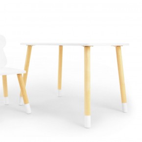Комплект детской мебели стол и стул Звездочка (Белый/Белый/Береза) в Асбесте - asbest.mebel-74.com | фото