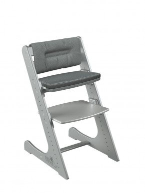 Комплект растущий стул и подушки Конёк Горбунёк Комфорт  (Серый металлик, Графит) в Асбесте - asbest.mebel-74.com | фото