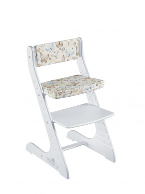 Комплект растущий стул и подушки Конёк Горбунёк Стандарт (Белый, Бабочки) в Асбесте - asbest.mebel-74.com | фото