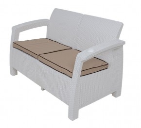Комплект уличной мебели Yalta Premium Terrace Set (Ялта) белый (+подушки под спину) в Асбесте - asbest.mebel-74.com | фото