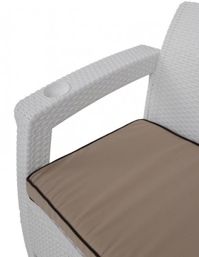 Комплект уличной мебели Yalta Premium Terrace Triple Set (Ялта) белый (+подушки под спину) в Асбесте - asbest.mebel-74.com | фото