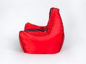 Кресло бескаркасное Авто (Красное с черной полосой) в Асбесте - asbest.mebel-74.com | фото