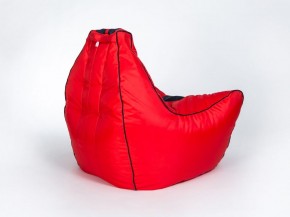 Кресло бескаркасное Авто (Красное с черной полосой) в Асбесте - asbest.mebel-74.com | фото