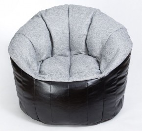 Кресло бескаркасное Релакс Люкс (Серый/Черный) в Асбесте - asbest.mebel-74.com | фото