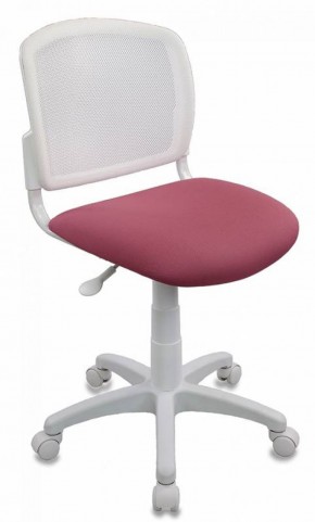 Кресло детское Бюрократ CH-W296NX/26-31 белый TW-15 розовый 26-31 в Асбесте - asbest.mebel-74.com | фото