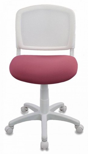 Кресло детское Бюрократ CH-W296NX/26-31 белый TW-15 розовый 26-31 в Асбесте - asbest.mebel-74.com | фото