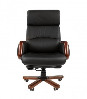 Кресло для руководителя CHAIRMAN 417 (Натуральная кожа) Черное в Асбесте - asbest.mebel-74.com | фото