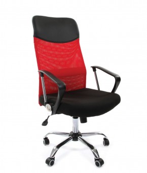 Кресло для руководителя CHAIRMAN 610 N (15-21 черный/сетка красный) в Асбесте - asbest.mebel-74.com | фото