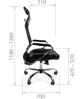 Кресло для руководителя CHAIRMAN 700 (Сетка) Черное в Асбесте - asbest.mebel-74.com | фото