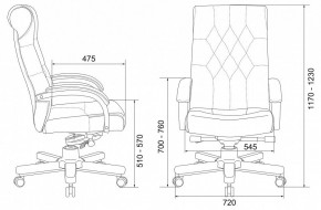 Кресло для руководителя T-9928WALNUT/CHOK в Асбесте - asbest.mebel-74.com | фото