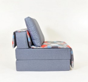 Кресло-кровать бескаркасное Харви (серый-геометрия слейт) в Асбесте - asbest.mebel-74.com | фото