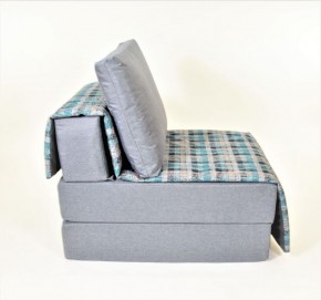 Кресло-кровать бескаркасное Харви (серый-квадро азур) в Асбесте - asbest.mebel-74.com | фото