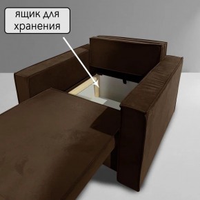 Кресло-кровать Принц КК1-ВК (велюр коричневый) в Асбесте - asbest.mebel-74.com | фото