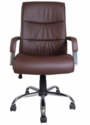 Кресло офисное BRABIX "Space EX-508" (экокожа, хром, коричневое) 531164 в Асбесте - asbest.mebel-74.com | фото