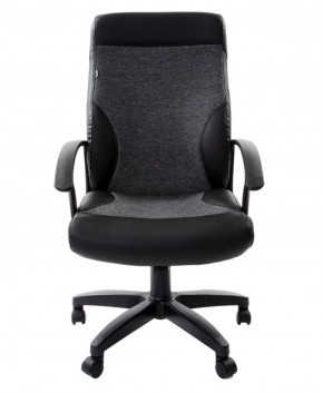 Кресло офисное BRABIX "Trust EX-535" (экокожа/черная/ткань серая) 531383 в Асбесте - asbest.mebel-74.com | фото
