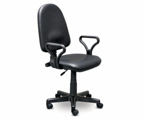 Кресло офисное Престиж+ (черный кожзам PV-1) г/п 140/ПВМ/ гольф в Асбесте - asbest.mebel-74.com | фото