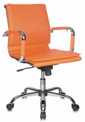 Кресло руководителя Бюрократ CH-993-LOW/ORANGE оранжевый в Асбесте - asbest.mebel-74.com | фото
