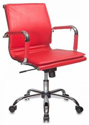 Кресло руководителя Бюрократ CH-993-LOW/RED красный в Асбесте - asbest.mebel-74.com | фото