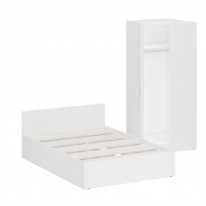 Кровать 1400 + Шкаф угловой Стандарт, цвет белый, ШхГхВ 143,5х203,5х70 + 81,2х81,2х200см., сп.м. 1400х2000 мм., без матраса, основание есть в Асбесте - asbest.mebel-74.com | фото