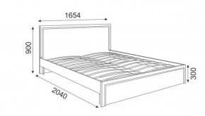 Кровать 1.6 М07 Стандарт с основанием Беатрис (Орех гепланкт) в Асбесте - asbest.mebel-74.com | фото