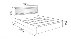 Кровать 1.6 М09 с мягкой спинкой и настилом Беатрис (Орех гепланкт) в Асбесте - asbest.mebel-74.com | фото