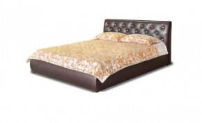 Кровать 1600 Флоренция в к/з "Классик 307 коричневый" (серия Норма) + основание + опоры в Асбесте - asbest.mebel-74.com | фото
