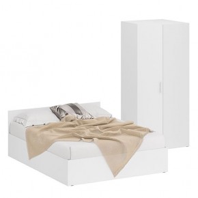 Кровать 1600 + Шкаф угловой Стандарт, цвет белый, ШхГхВ 163,5х203,5х70 + 81,2х81,2х200см., сп.м. 1600х2000 мм., без матраса, основание есть в Асбесте - asbest.mebel-74.com | фото