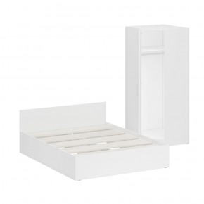 Кровать 1600 + Шкаф угловой Стандарт, цвет белый, ШхГхВ 163,5х203,5х70 + 81,2х81,2х200см., сп.м. 1600х2000 мм., без матраса, основание есть в Асбесте - asbest.mebel-74.com | фото