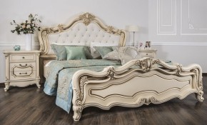 Кровать 1800 "Мона Лиза" с мягким изголовьем (крем) в Асбесте - asbest.mebel-74.com | фото