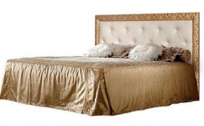 Кровать 2-х спальная (1,4 м) Тиффани штрих-лак/золото с мягким изголовьем (ТФКР140-2) в Асбесте - asbest.mebel-74.com | фото