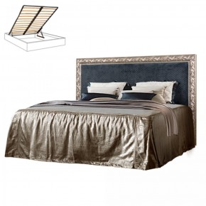 Кровать 2-х спальная (1,8 м) Тиффани Premium черная/золото с мягким элементом (Антрацит) с подъемным механизмом (ТФКР180-3[3](П) в Асбесте - asbest.mebel-74.com | фото