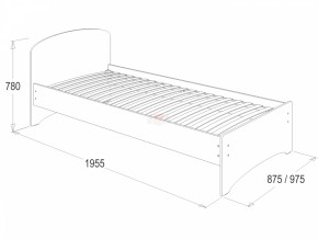 Кровать-2 одинарная (800*1900) в Асбесте - asbest.mebel-74.com | фото