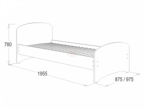 Кровать-4 одинарная (800*1900) в Асбесте - asbest.mebel-74.com | фото