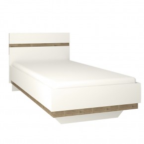 Кровать 90/TYP 90, LINATE ,цвет белый/сонома трюфель в Асбесте - asbest.mebel-74.com | фото