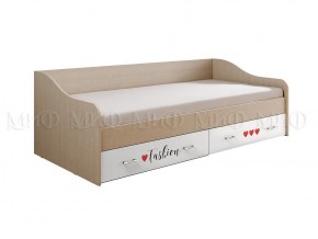 ВЕГА NEW Girl Кровать 900 с настилом ЛДСП (дуб беленый) в Асбесте - asbest.mebel-74.com | фото